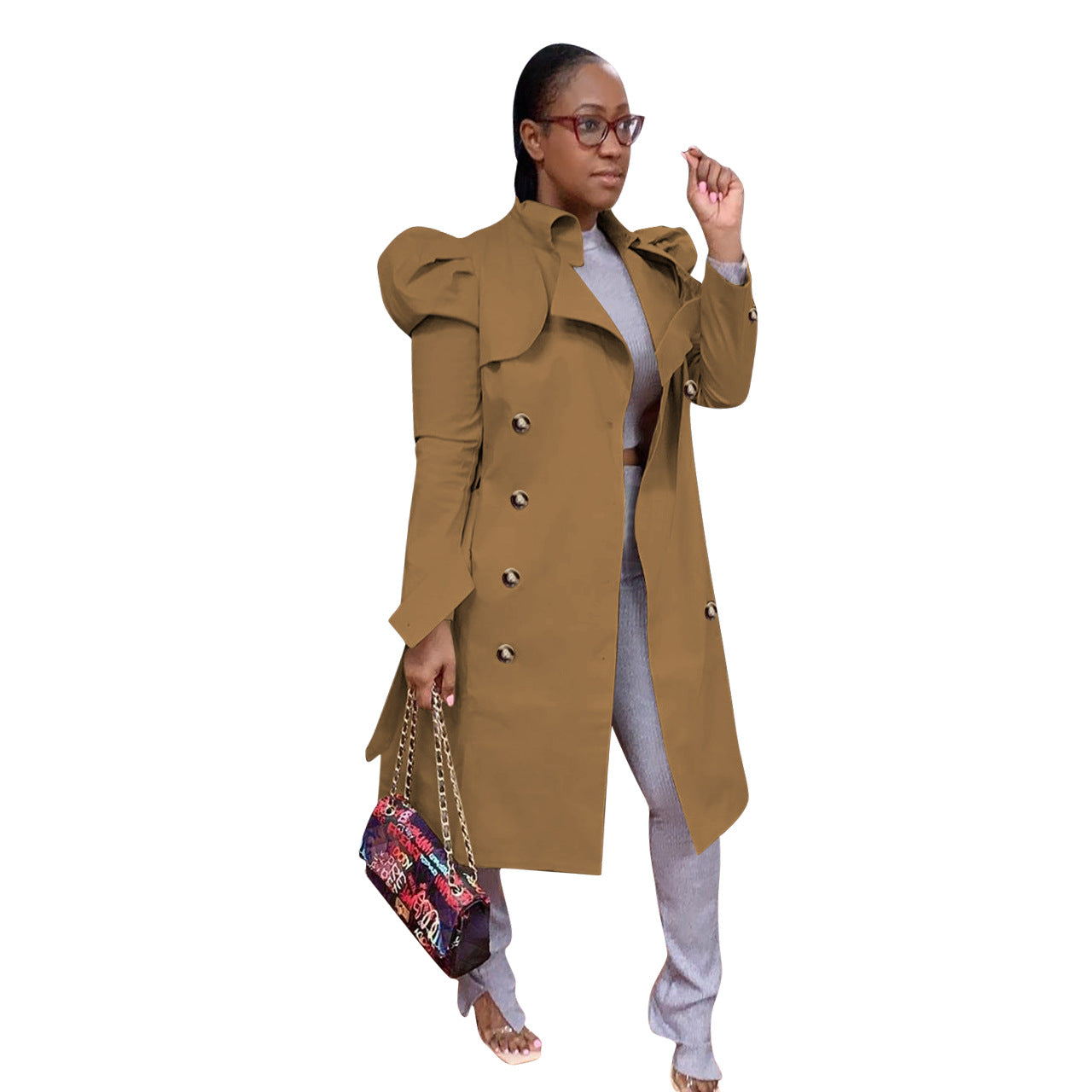 Pure Color All-match Long Trench Coat