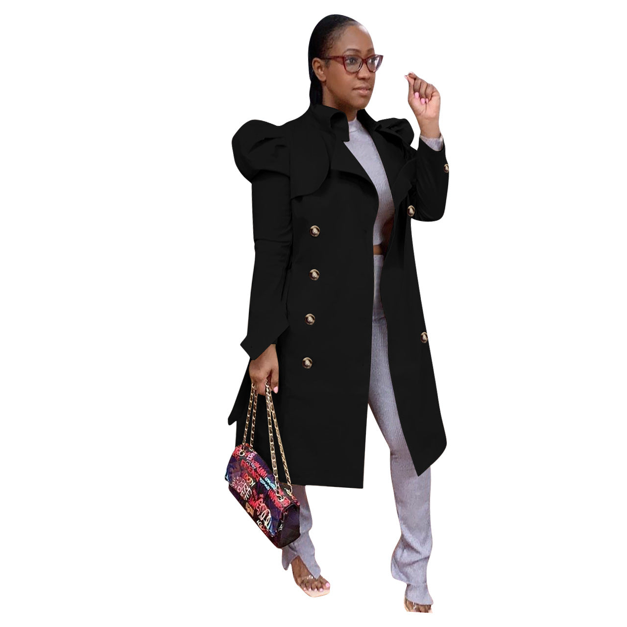 Pure Color All-match Long Trench Coat