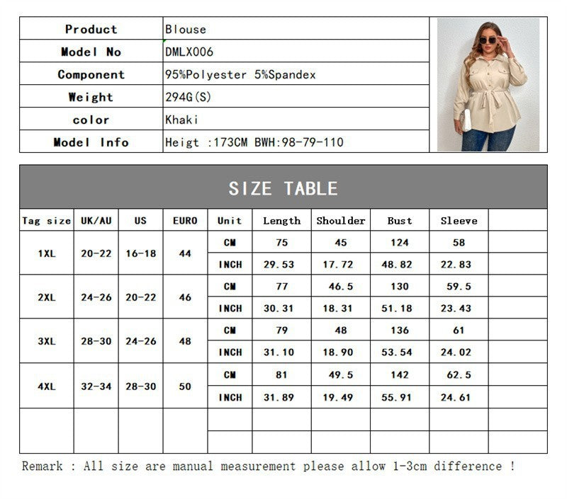 Plus Size Women Blouse Shirt