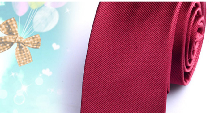 Plain Men's Polyester Yarn Tie 1200 Pin Clothing Accessories