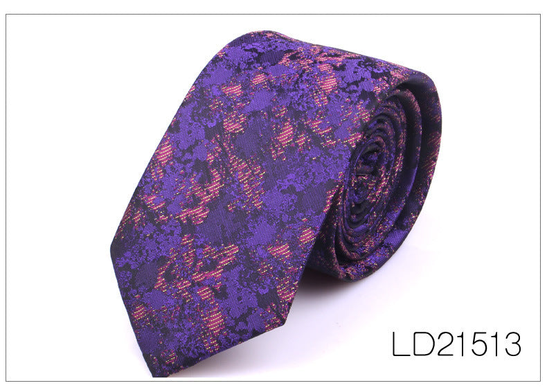 Men's Tie Casual Fashion Yarn-dyed 6cm Flower Graffiti