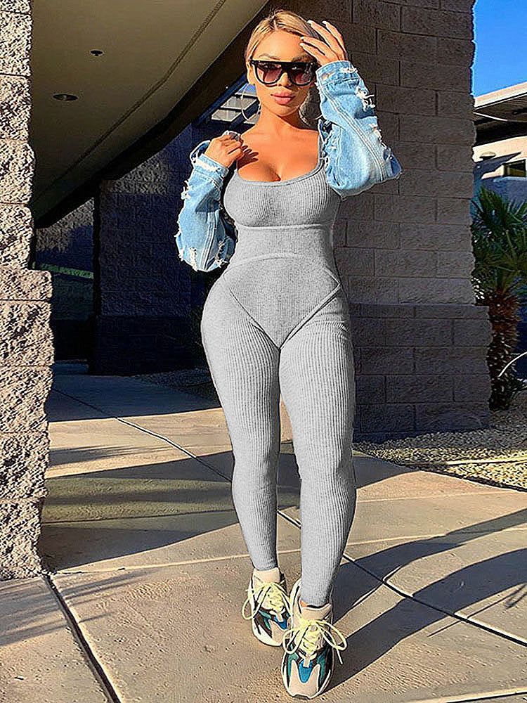 Body lifting hip jumpsuit