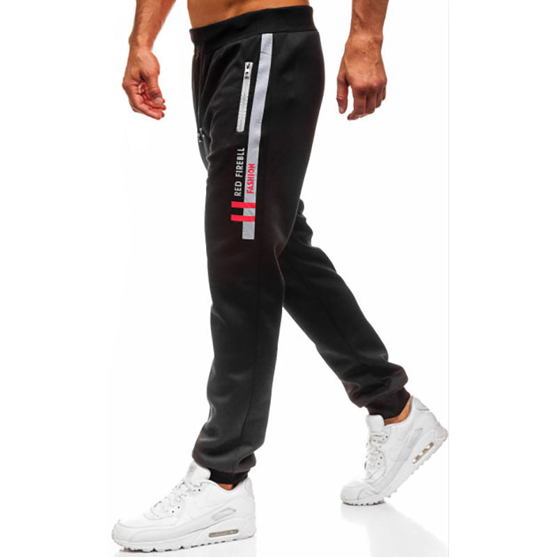 Fashion Side Print Design Casual Pants