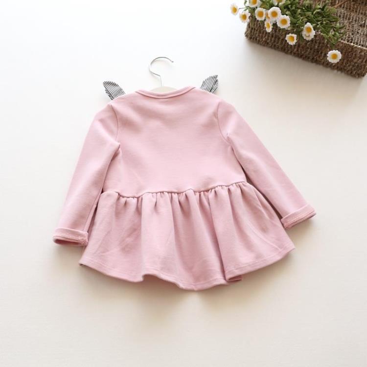 Kids cute plain cat dress