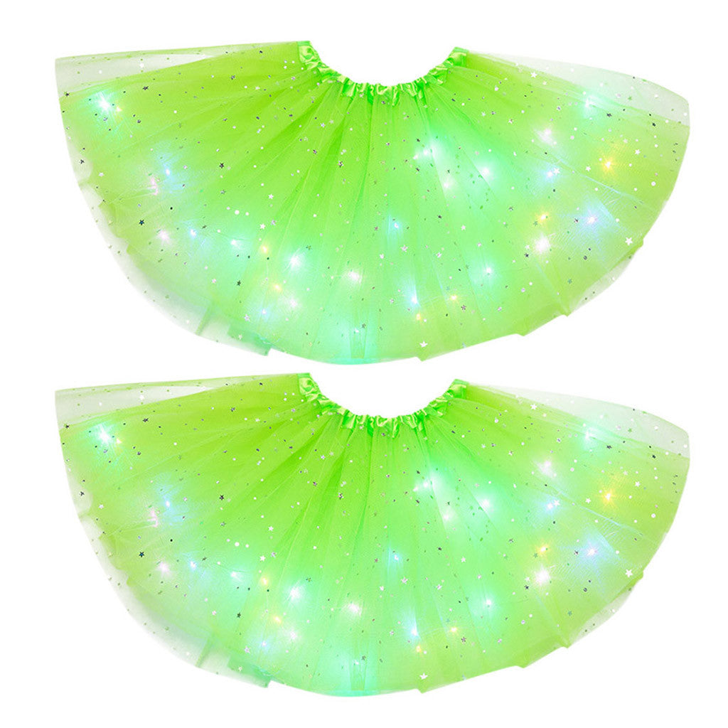 Luminous  LED Tutu Sequins Shiny Skirt