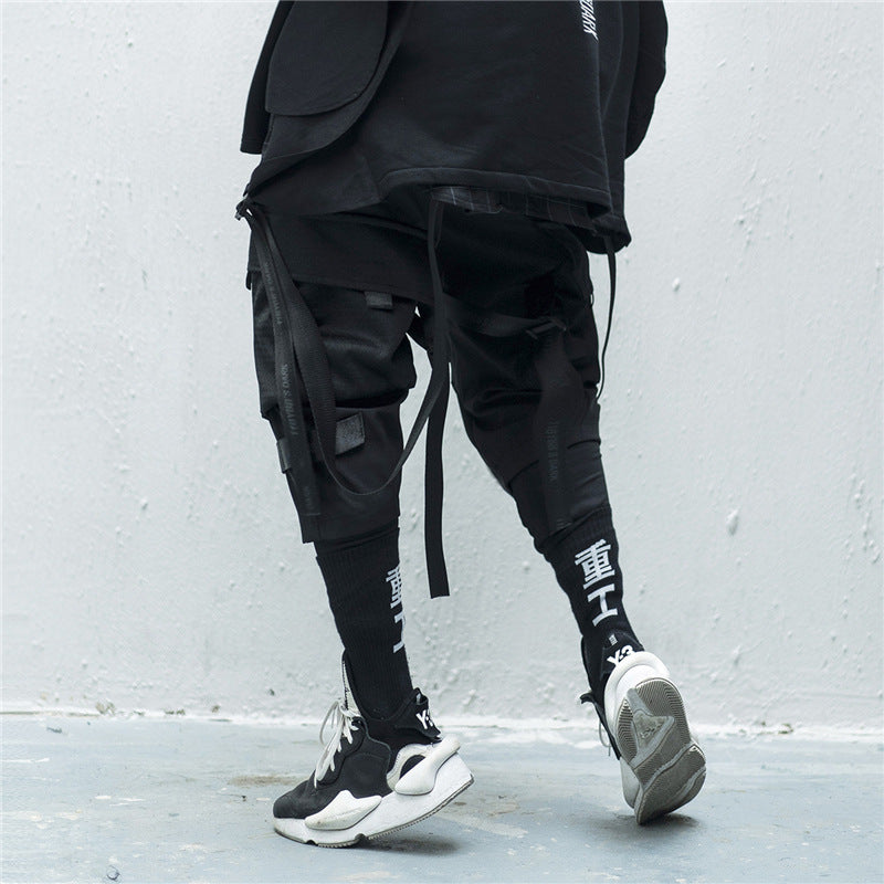 Functional Cropped Pants Male Hip Hop Tide Brand