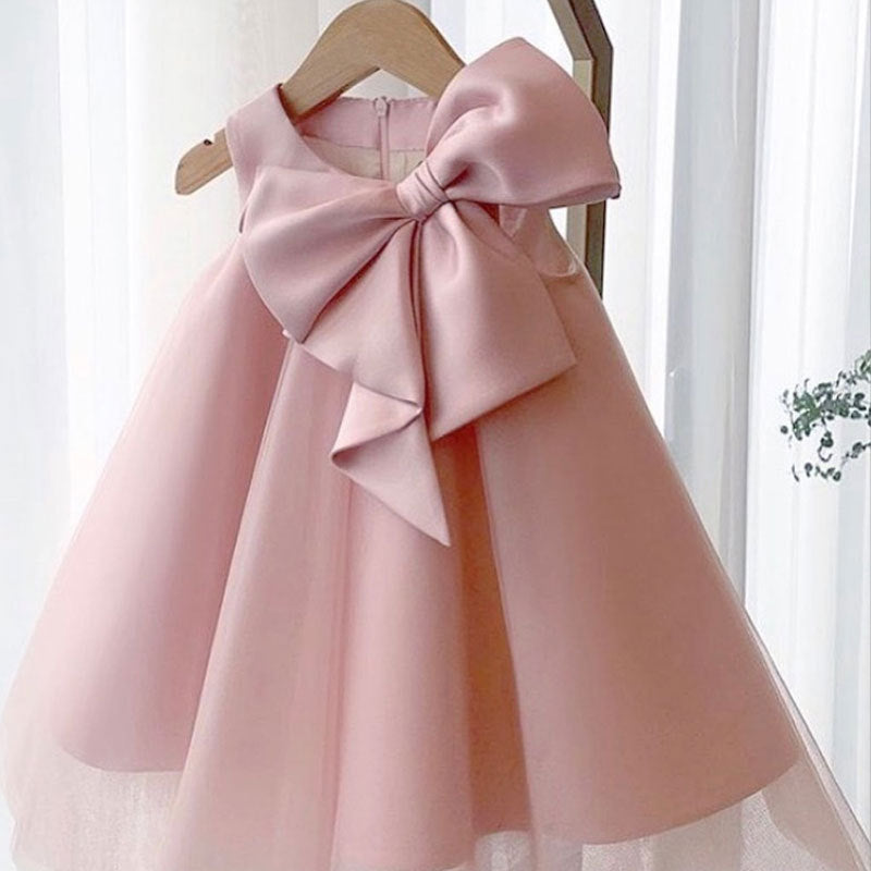 Girls Dress Dress Big Bow Girl Korean Style Baby Girl Dress