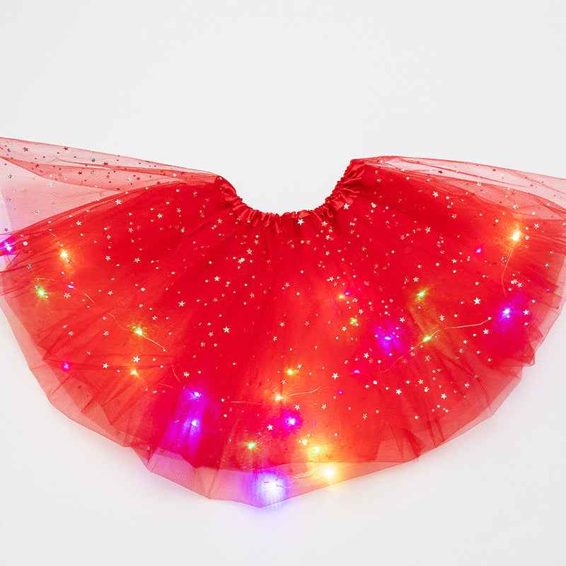 Luminous  LED Tutu Sequins Shiny Skirt