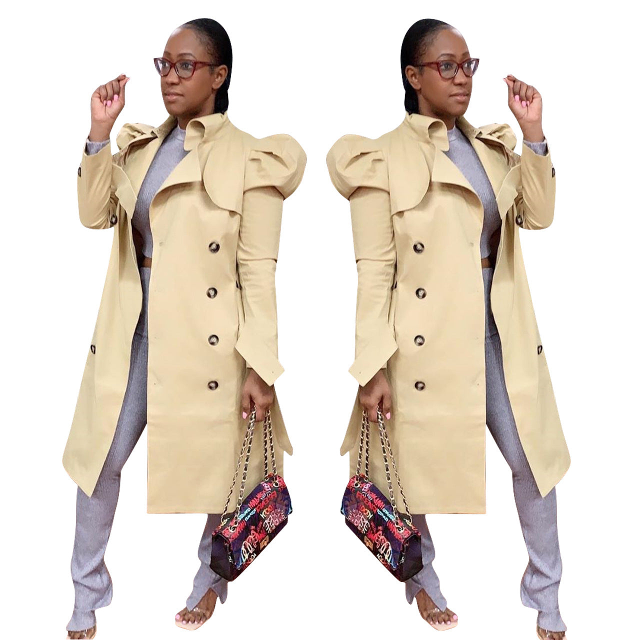 Pure Color All-match Long Trench Coat