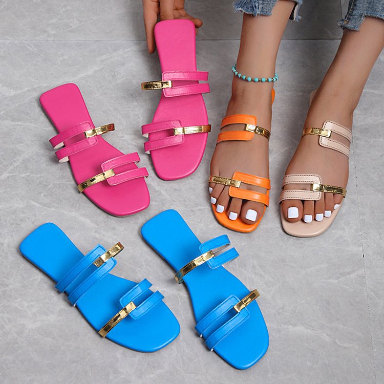 Colorful Fashionable Flat Slippers