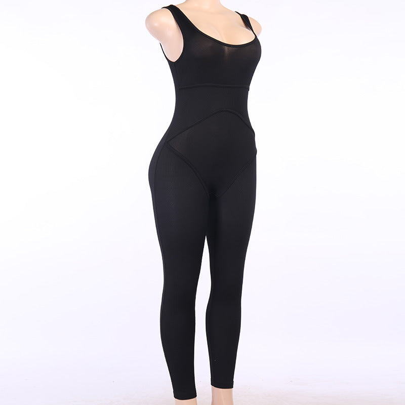 Body lifting hip jumpsuit