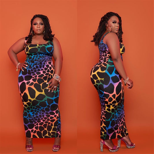 Plus Size Leopard Print Women's Clothing