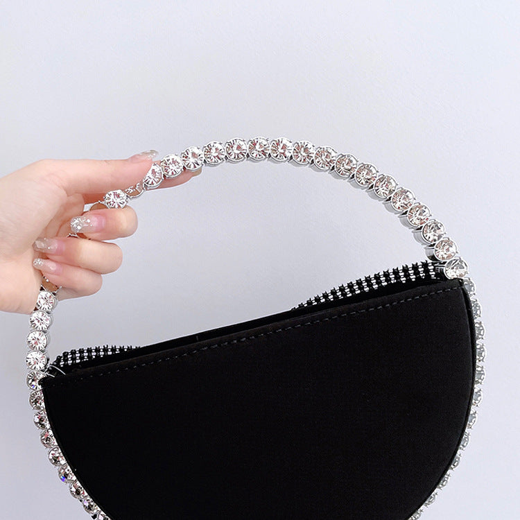 Bowknot Diamond Round Acrylic Handbag