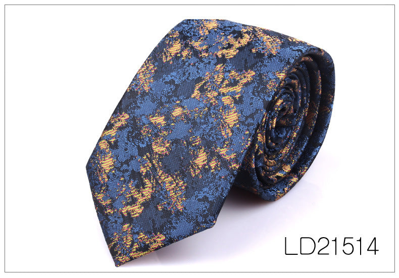 Men's Tie Casual Fashion Yarn-dyed 6cm Flower Graffiti