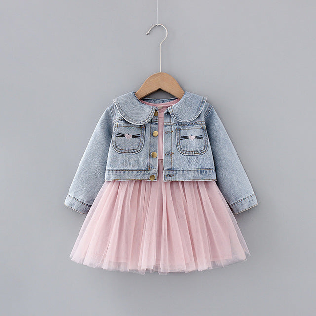 Girl Summer Denim Jacket & Dress