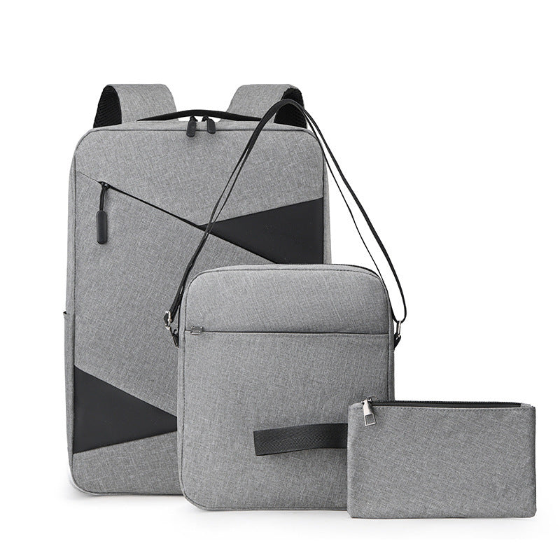 Business Computer Backpack Three-piece Set