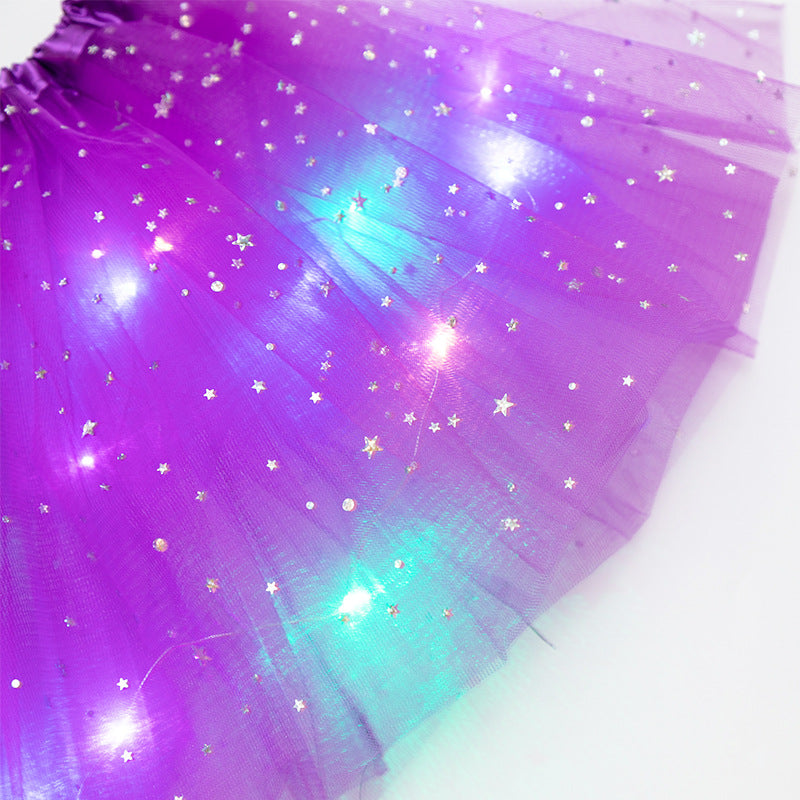 Luminous  LED Tutu Sequins Shiny Skirt