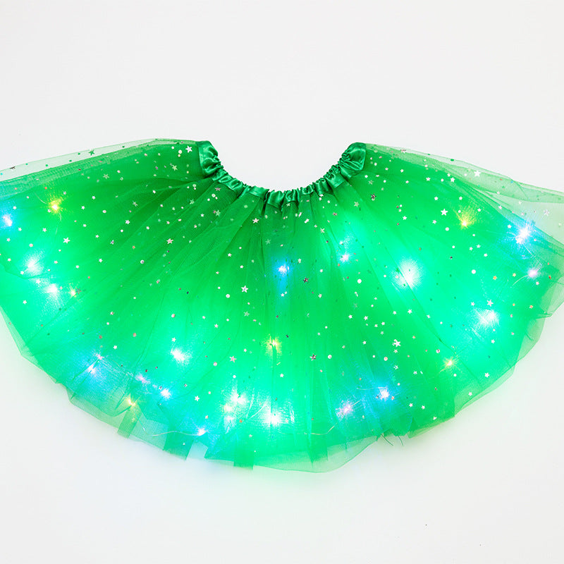 Luminous  LED Tutu Sequins Shiny Skirt