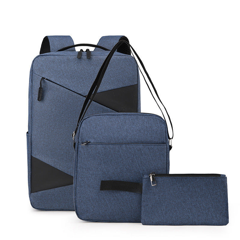 Business Computer Backpack Three-piece Set