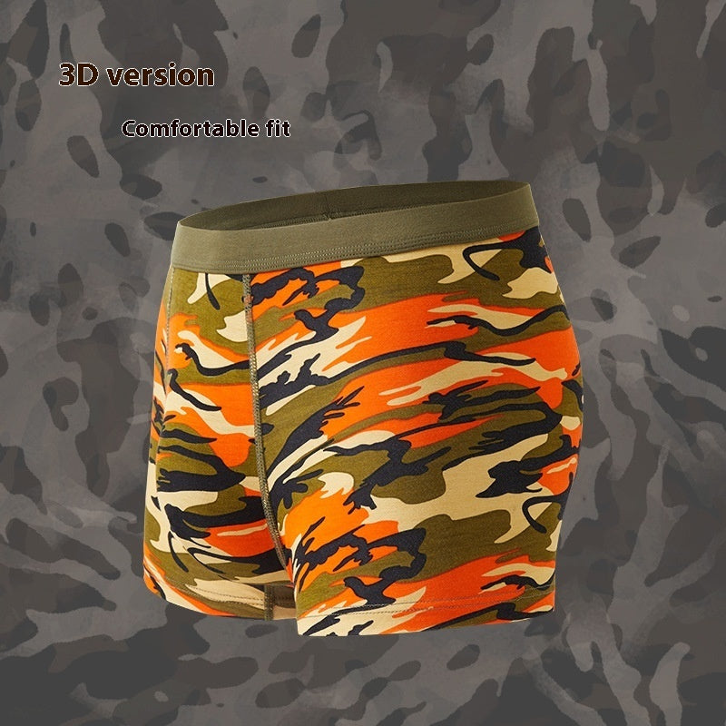 Camouflage Modal Breathable Mid-waist Printed Boxers