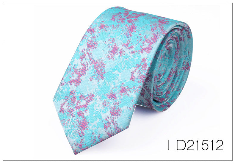 Men's Tie Casual Fashion Yarn-dyed 6cm Flower Graffiti