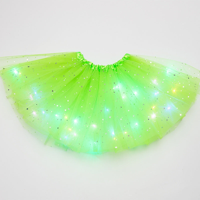 Luminous  LED Tutu Sequins Shiny Skirt