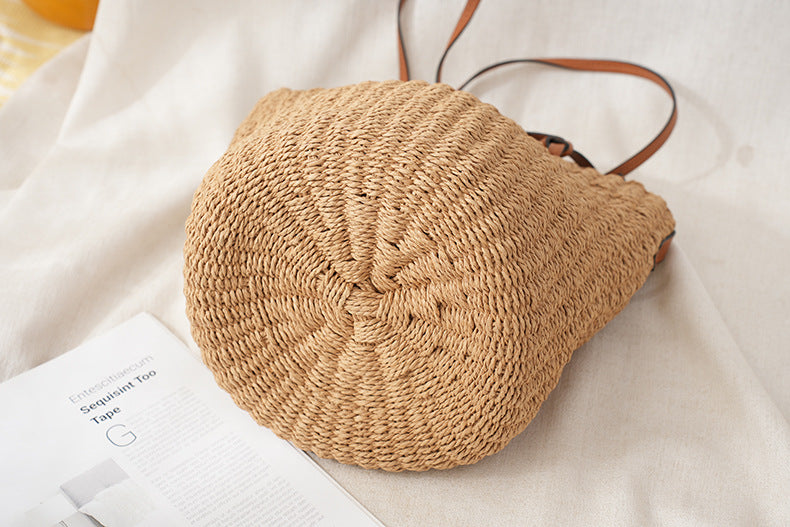 Women's Straw Woven Shoulder Tote Bag