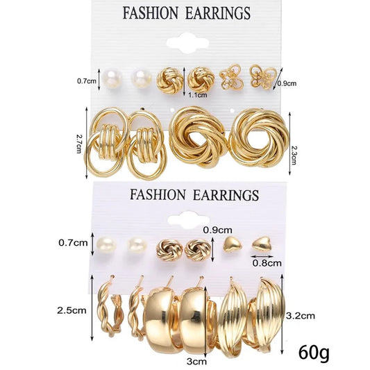 Fashion Zinc Alloy Faux Pearl Rotation Geometry Decorative Earrings