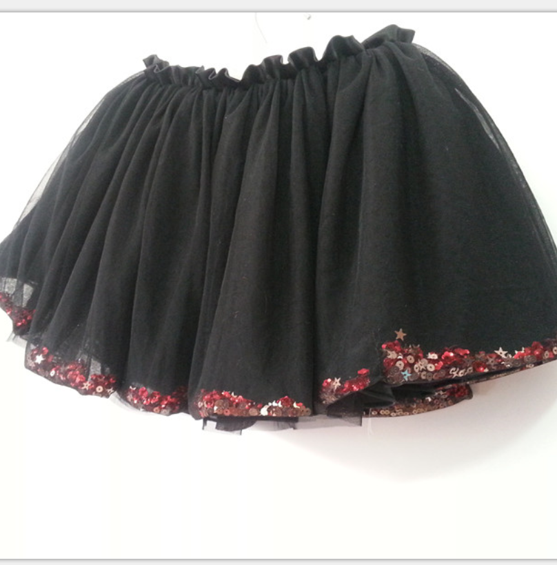 Girls' Sequined Tulle Skirt