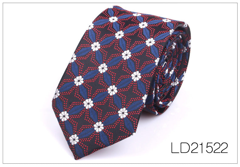 Men's Tie Casual Fashion Yarn-dyed 6cm Flower Graffiti