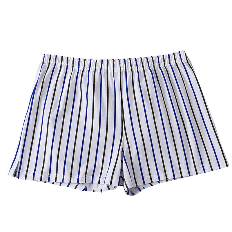 Cotton Breathable And Loose Boxers Striped Plus Size