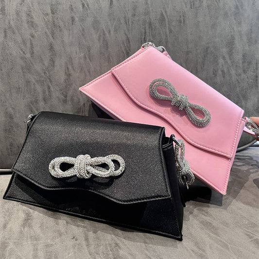 Diamond Bow Underarm Shoulder Bag