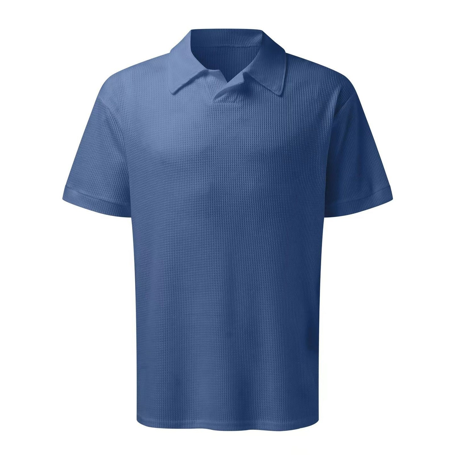 2pcs Suit - Men V Neck Polo Short Sleeve Shirt and Shorts