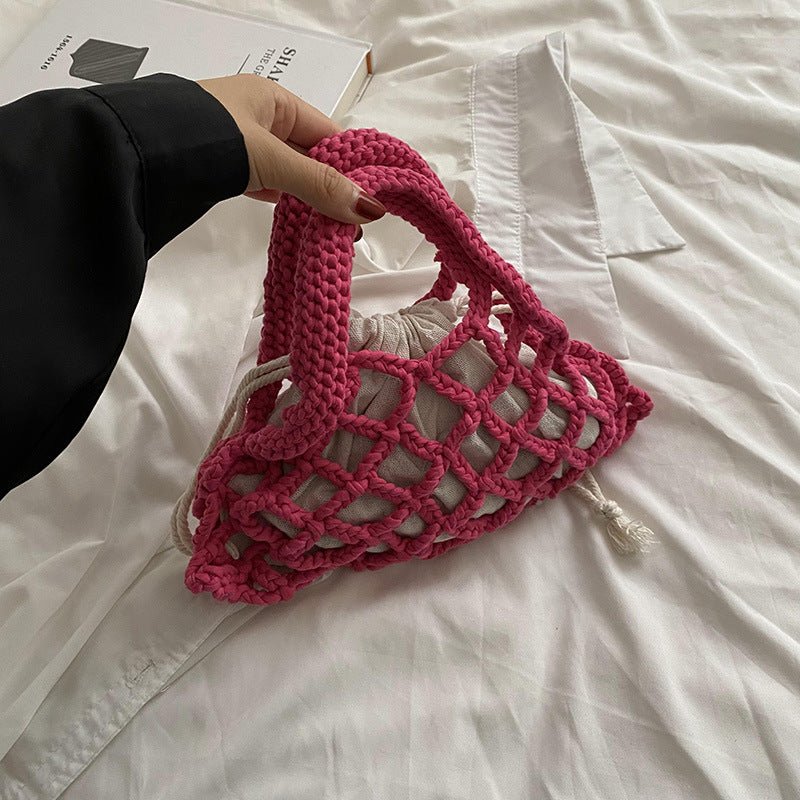 Hand Woven Mesh Ladies Handbag