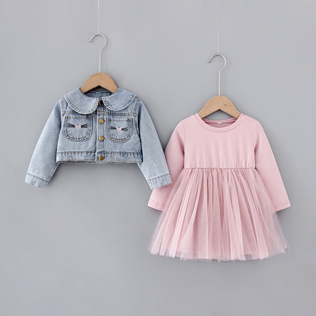 Girl Summer Denim Jacket & Dress