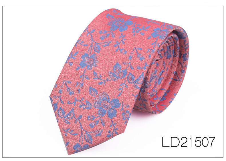 Men's Tie Casual Fashion Yarn-dyed 6cm Flower Graffiti