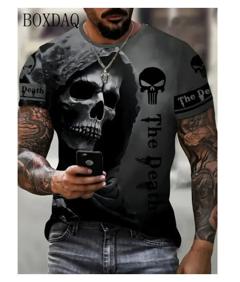 Versatile Men's Casual 3D Printed Short Sleeves