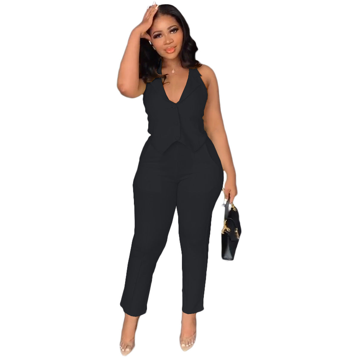 Leisure Vest Pants Two-piece Suit