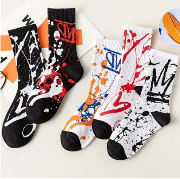 Couple Sports Mid Tube Cotton Socks