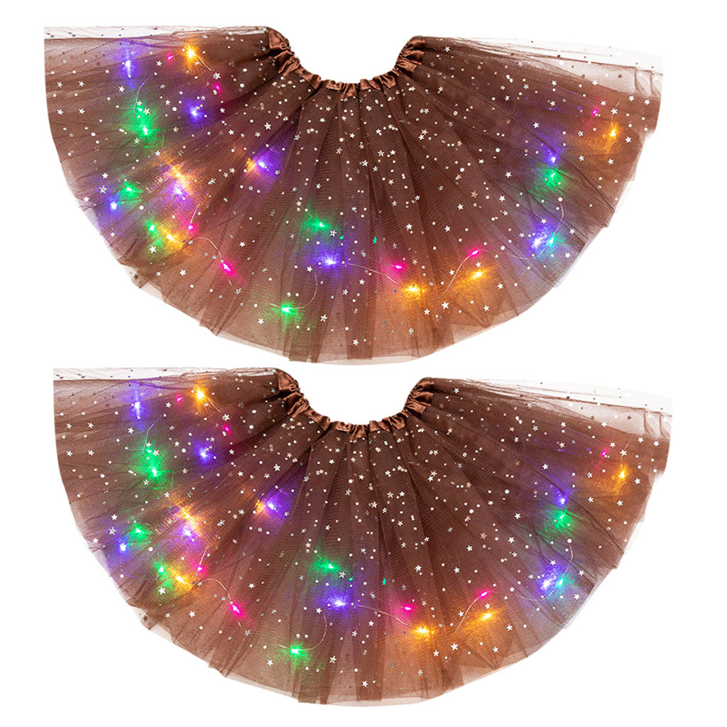 Luminous  LED Tutu Sequins Shiny Skirt