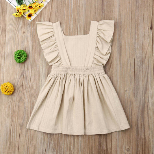 Naomi Baby Girl Cotton Sleeveless Solid Dress