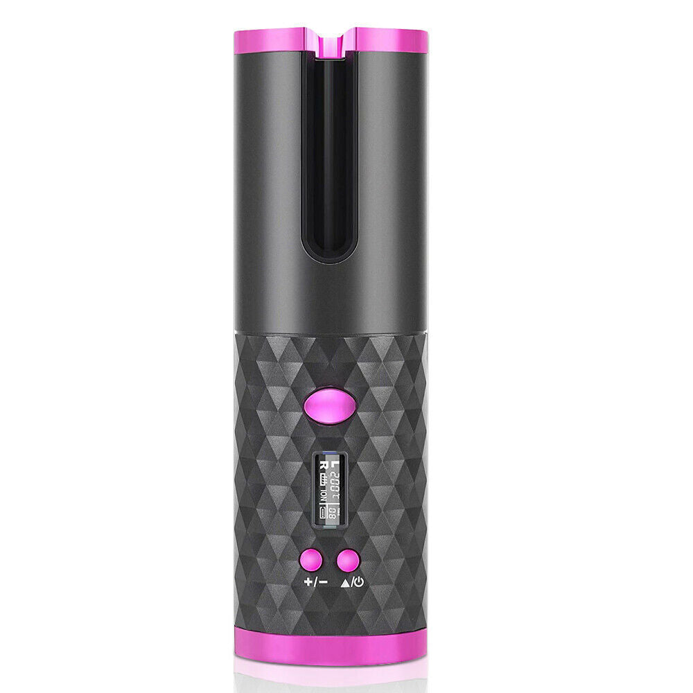 Automatic Rotating Cordless Hair Curler - Portable USB Rechargeable