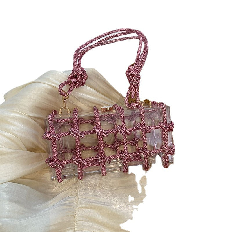 Transparent Acrylic Square Block Shoulder Bag