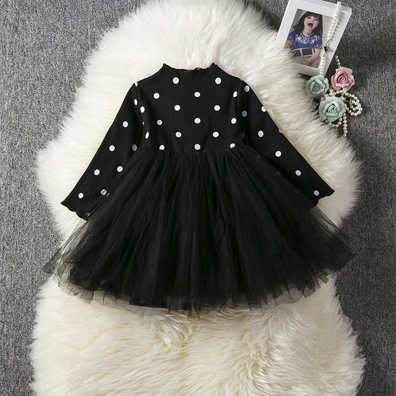 Baby Girls Long Sleeve Tutu Lace Dresses