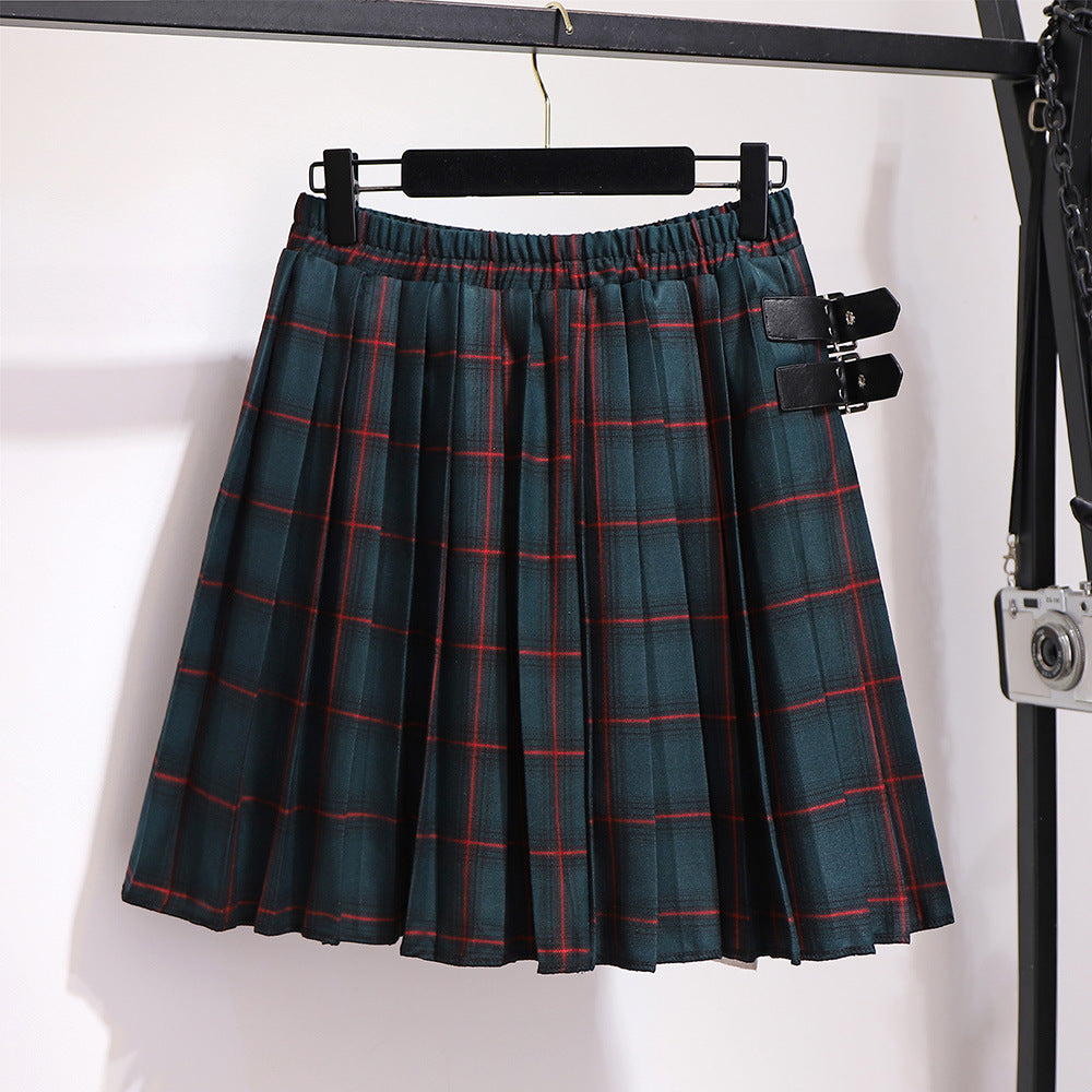 Women's plus size plaid skirt