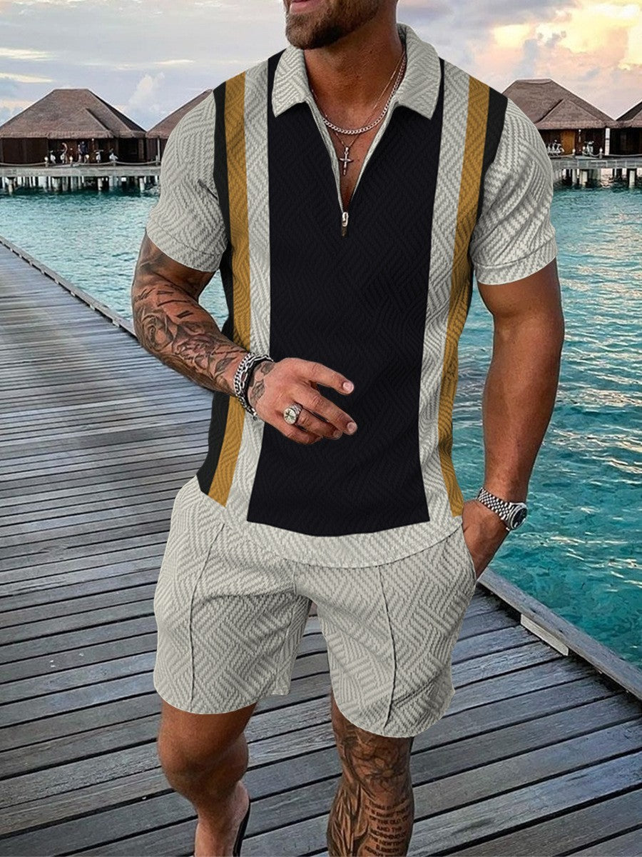 Lapel Men's Shorts Suit