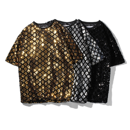 Shiny Hiphop Luxury Short Sleeve T-Shirts