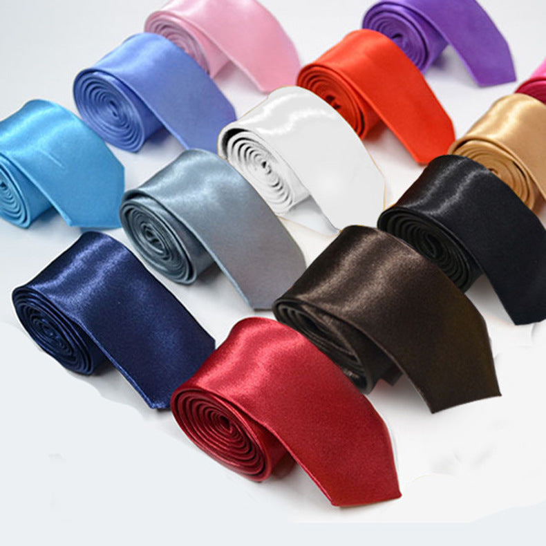 Plain Men's Polyester Yarn Tie 1200 Pin Clothing Accessories