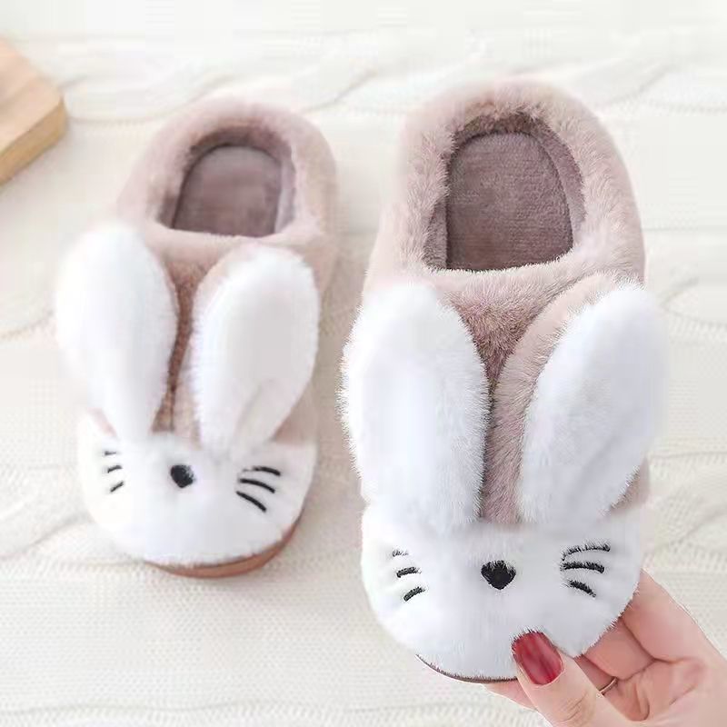 Children's Rabbit Plush Warm Cotton Shoes