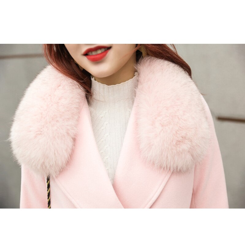 Fashion Double-Breasted Thick Warm Woolen Coat